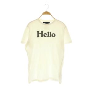 HELLO CREW NECK Tシャツ カットソー プリント 01 ホワイト ブラック /ES OS