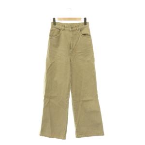 24AW SLACKS デニム ジーンズ ハイウエスト ヴィンテージ調 36 ライトブラウン /HS OS