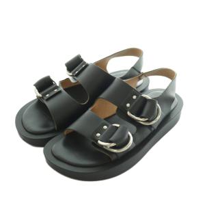 DOUBLE RING PLATFORM SANDALS サンダル レザー 8 24.5-25.0cm