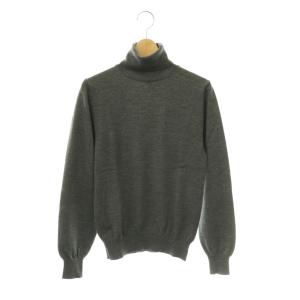 タートルネックニット カットソー 長袖 ウール グレー /DO OS AD