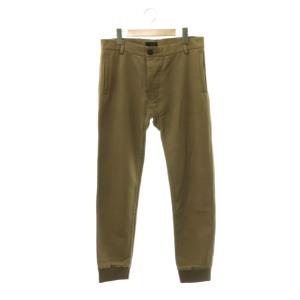 裾リブウール混ストレッチパンツ ジョガー ボタンフライ 46 ベージュ /DO OS AD