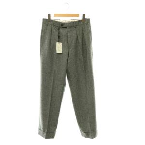 千鳥格子ウールパンツ タック テーパード US28 グレー /DO OS AD