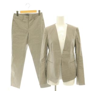 ECO CRUNCH WASH セットアップ ノーカラージャケット パンツ テーパード 36 グレー /HK