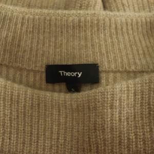 Theory RACOON BRUSHED BN OVERSIZED ニット セーター 長袖 ボートネック S ベージュ