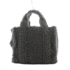 MARC JACOBS THE TOTE BAG ザ テディ THE TEDDY ハンドバッグ ショルダーバッグ グレー ボア