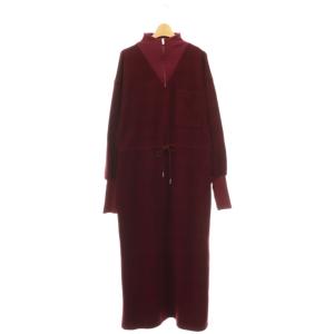 24AW UND HALF ZIP SWEAT DRESS ワンピース ハーフジップ スウェットドレス