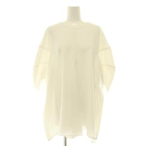 DRAPE SLEEVE T-SHIRT Tシャツ ブラウス フレア 38 白 /CX OS