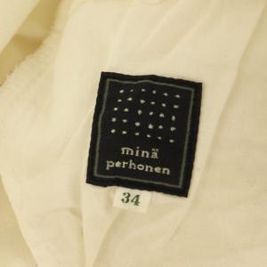 mina perhonen コットンリネンデニムパンツ ジーンズ テーパード 34 ホワイト /MY OS