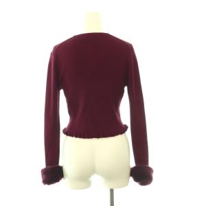 TOCCA BOOM KNIT ボレロ カーディガン 長袖 Vネック S ボルドー /DO OS