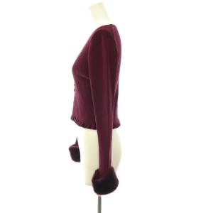 TOCCA BOOM KNIT ボレロ カーディガン 長袖 Vネック S ボルドー /DO OS