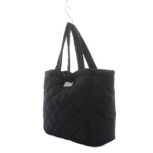 MARC JACOBS トートバッグ 黒 ブラック キルティング ロゴプレート /RI OS