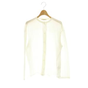 HIGH TWIST COTTON CARDIGAN カーディガン 長袖 シアー FO ホワイト /DO