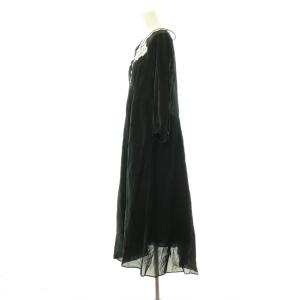 NE QUITTEZ PAS! C/Voile Flower Emb French Sleeve Dress ワンピース ロング 長袖