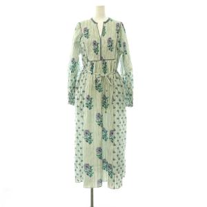25SS cotton jacquard lily print dress ワンピース