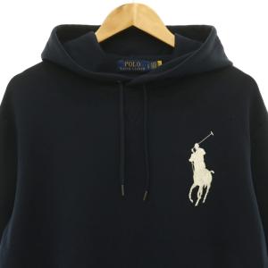 POLO RALPH LAUREN パーカー フーディ スウェット ビッグポニー L ネイビー ホワイト /ES OS