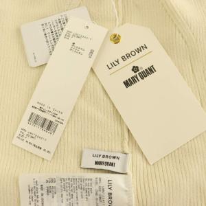 Lily Brown LilyBrown × マリークヮント MARY QUANT デイジー刺繍ニットタンク ボトルネック ノースリーブカットソー