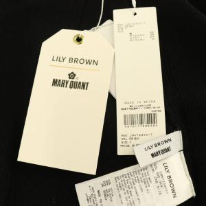 Lily Brown LilyBrown × マリークヮント MARY QUANT デイジー刺繍ニットタンク ボトルネック ノースリーブカットソー