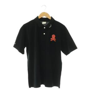 Superb Micro Pile Polo ポロシャツ ゴルフウェア 半袖 パイル 48 ブラック /ES