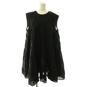 25AW LANAI ティアード ノースリーブ ワンピース ブラック