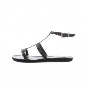PRADA サンダル 36.5 23.5cm 黒 ブラック バックル ストラップ /RI OS