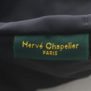 Hervé Chapelier 1027N  ナイロン舟型トートバッグM ノワール×ノワール /YO15