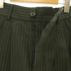 BABYLONE ウェザータック ワイドパンツ リネン混 36 チャコールグレー /HS OS