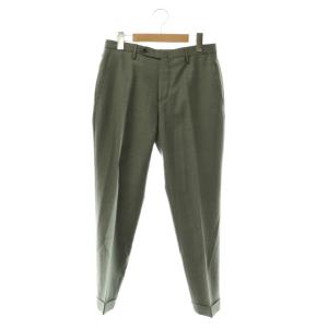SUPER 100's SLIM FIT スラックス パンツ テーパード ウール 44 グレー /CX