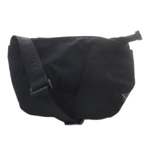 ナイロン ショルダーバッグ ロゴ 黒 ブラック /SR