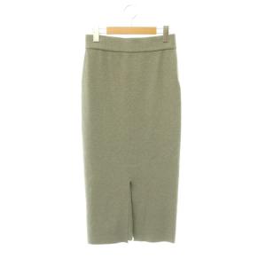 25SS LOREL D RIB タイトスカート リブニット 36 グレー /ES OS