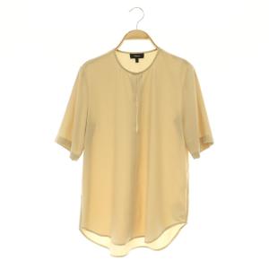 SHALLOW GGT ANTAZIE ブラウス 五分袖 プルオーバー ジョーゼット S ベージュ /MY