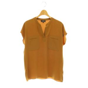 Powder Crepe PKT Popover N ブラウス シャツ ノースリーブ S キャメル色 /SY