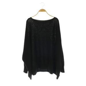 Volume Knit ニット セーター クルーネック ウール 黒 ブラック /SY OS