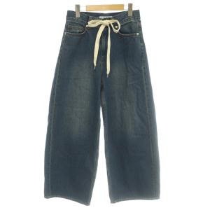 25AW RIAM SUPER LOOSE スーパールーズデニムパンツ ジーンズ ジップフライ 34 青