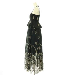 GRACE CONTINENTAL 25AWカットワークマキシドレス ワンピース ロング 36 黒 /NR OS SH