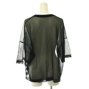 L'Appartement シアーTシャツ カットソー 半袖 黒 /NR OS
