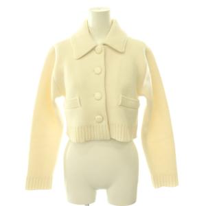 25AW デュアルレイヤード ジャケット ニット 2 アイボリー /NR OS