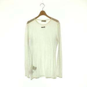 Rib knit jersey dressコットンリブカットソー S ホワイト