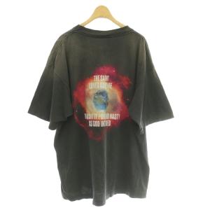 SAINTMICHAEL OBLITERATE Tシャツ ダメージ加工 XL ダークグレー SM-HR8-0000-013