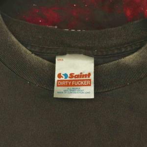 SAINTMICHAEL OBLITERATE Tシャツ ダメージ加工 XL ダークグレー SM-HR8-0000-013