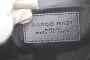 marco masi スタッズ 巾着 ショルダーバッグ レザー ブラック /YO14