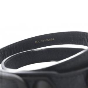 BALENCIAGA バレンシアガ-シティ ラップブレスレット レザー グレー