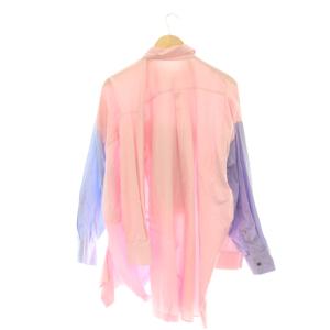 ENFOLD 26SS DOCKING SHIRT オーバーサイズ 38 ピンク