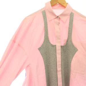 ENFOLD 26SS DOCKING SHIRT オーバーサイズ 38 ピンク