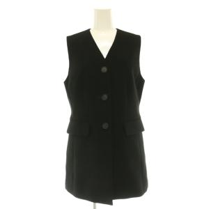 サンプル品 26SS V-NECK VEST ベスト ジレ Vネック 38 ブラック /CX OS