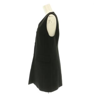 ENFOLD サンプル品 26SS V-NECK VEST ベスト ジレ Vネック 38 ブラック /CX OS