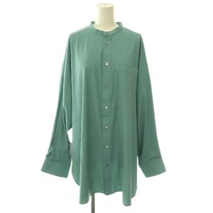 26SS RUSH SHIRT シャツ ブラウス オーバーサイズ バンドカラー 38 サックスブルー /CX