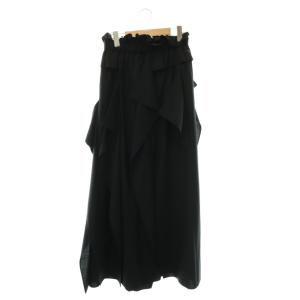 26SS SQUARE DRAPE MAXI-SKIRT 38 ネイビー