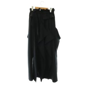 ENFOLD 26SS SQUARE DRAPE MAXI-SKIRT 38 ネイビー