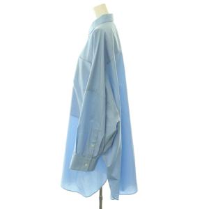 ENFOLD サンプル品 26SS SUPER-WIDE BOX SHIRTシャツ ブラウス オーバーサイズ 38 ブルー