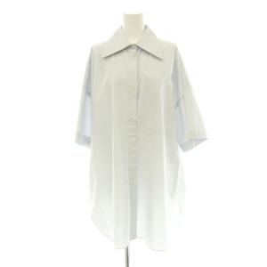 26SS HALF-SLEEVES BOX SHIRT シャツ 半袖 ストライプ ライトグレー ブルー